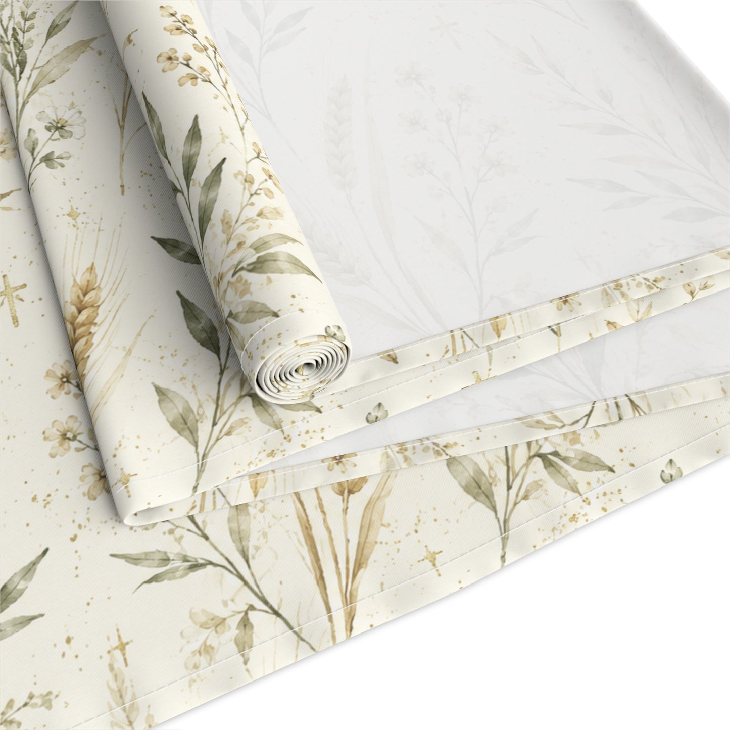 Christian Table Runner – Wheat Harvest Design for Farmhouse Dining - Heavenly Treasures