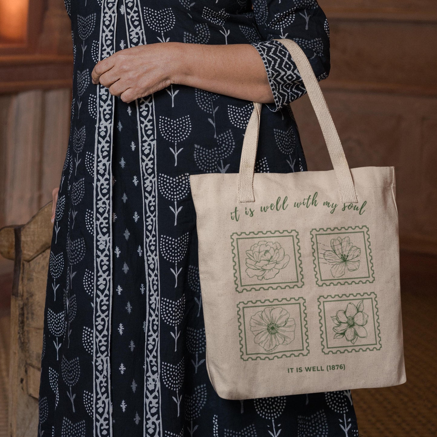 Christian Church Tote Be Still and Know Scripture Canvas Reusable Shopping Bag Inspirational Faith Gift for Women Bible Study Psalm 46 10 - Heavenly Treasures