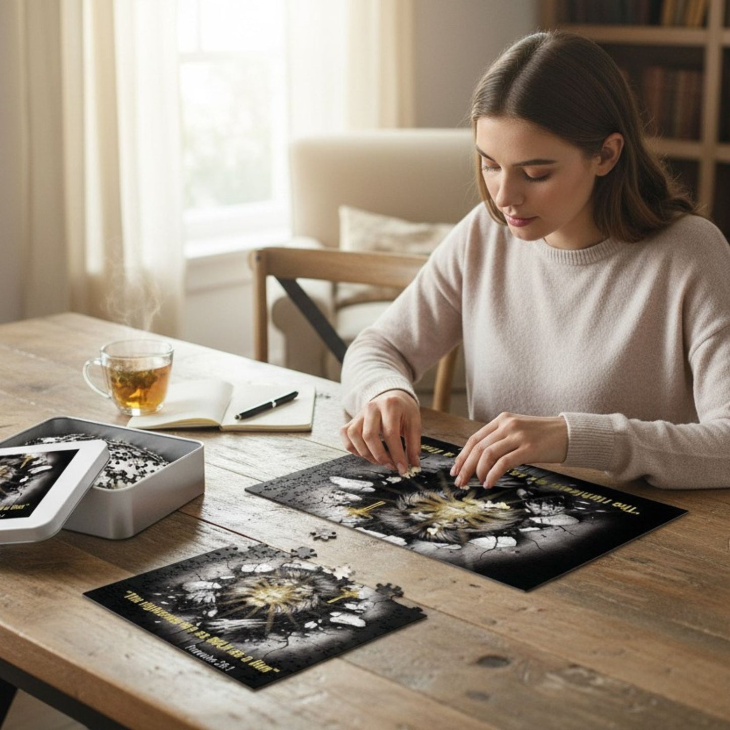 Bold as a Lion Christian Puzzle – Proverbs 28:1 Lion Jigsaw Faith-Based Gift - Heavenly Treasures