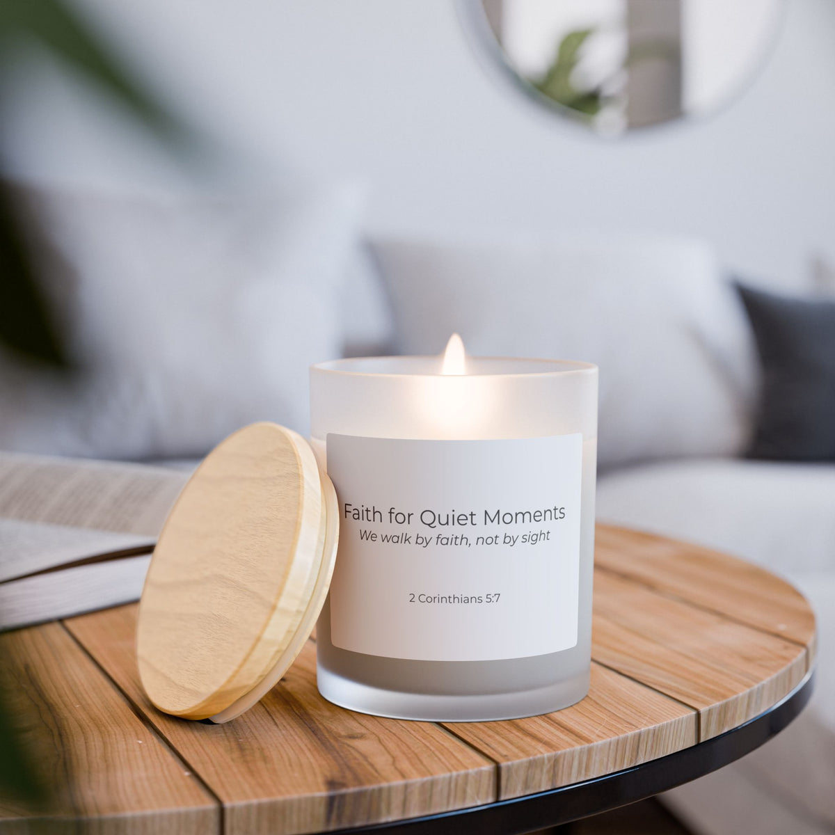 Faith for Quiet Moments Prayer Candle – 2 Corinthians 5:7
