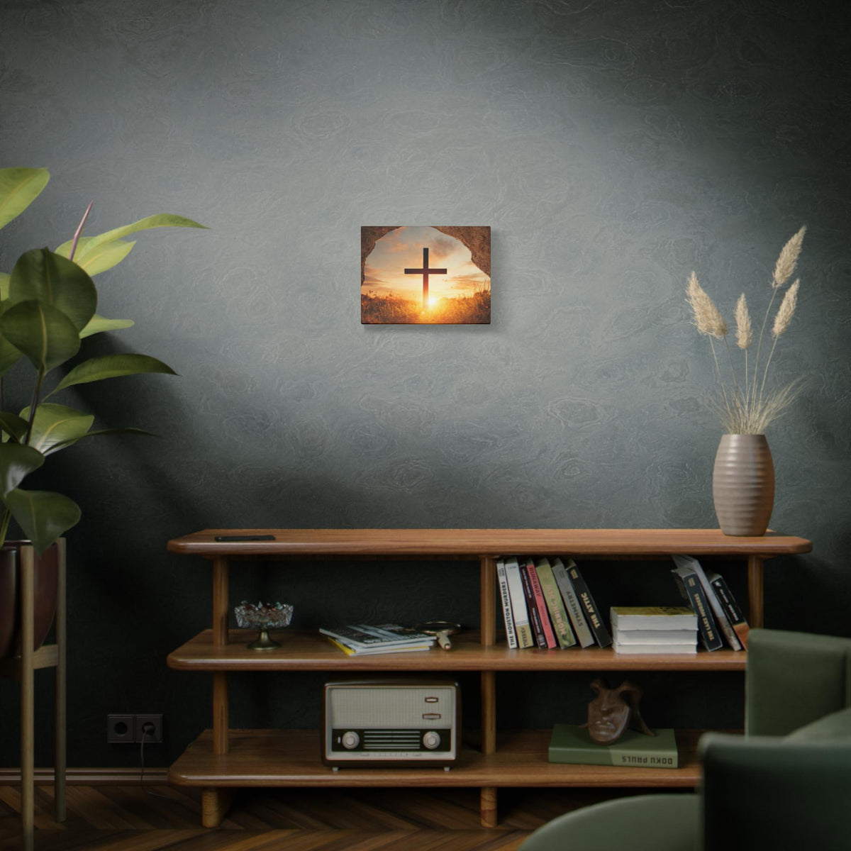 Hope at Daybreak – Sunrise Cross Canvas Wall Art