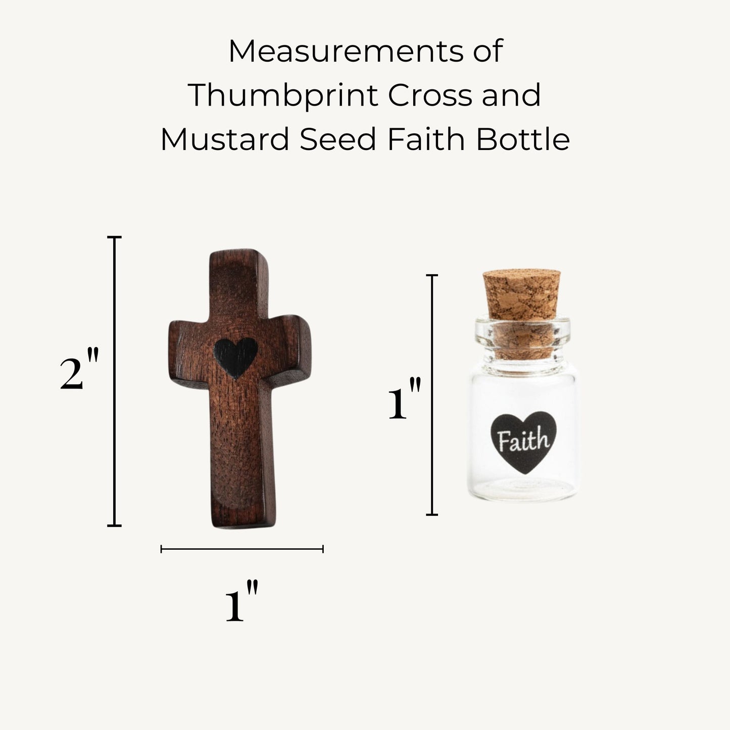 Faith Keepsake Gift Set – Thumbprint Cross, Mustard Seed Jar & Prayer Card - Heavenly Treasures