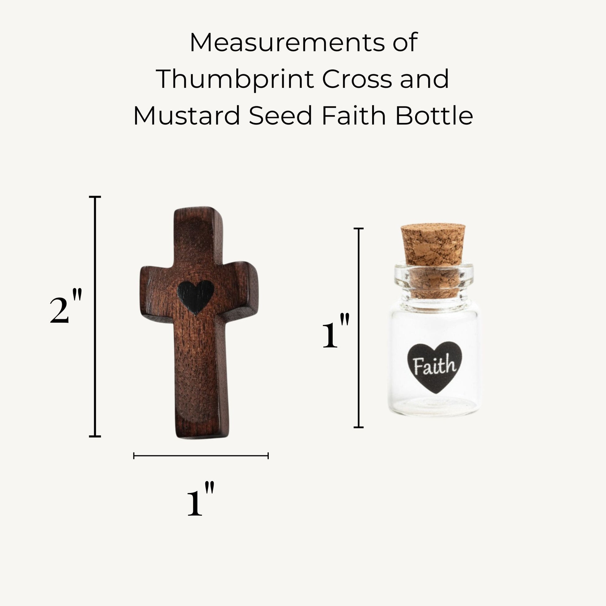 Faith Keepsake Gift Set – Thumbprint Cross, Mustard Seed Jar & Prayer Card - Heavenly Treasures