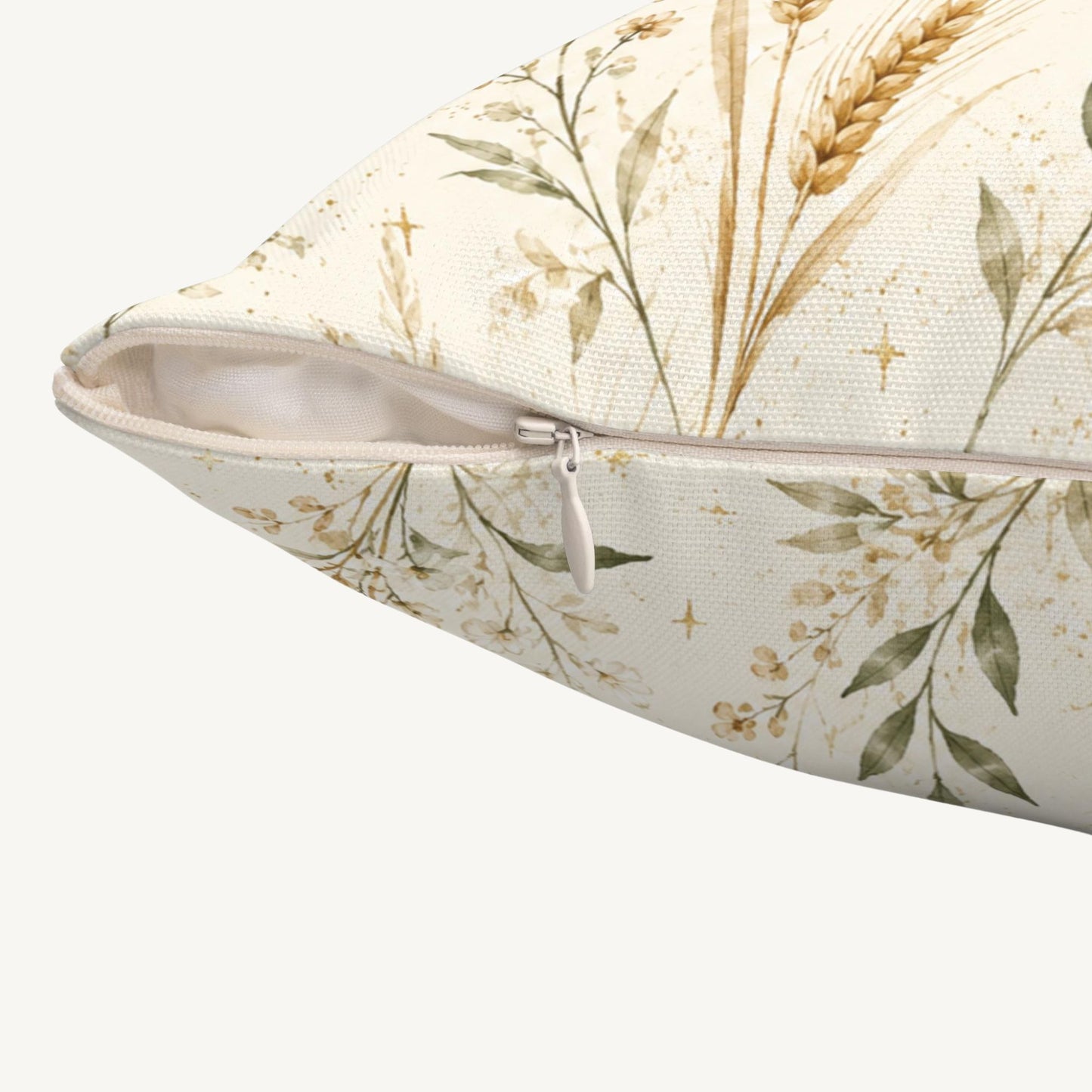 Christian Farmhouse Wheat Design Throw Pillow