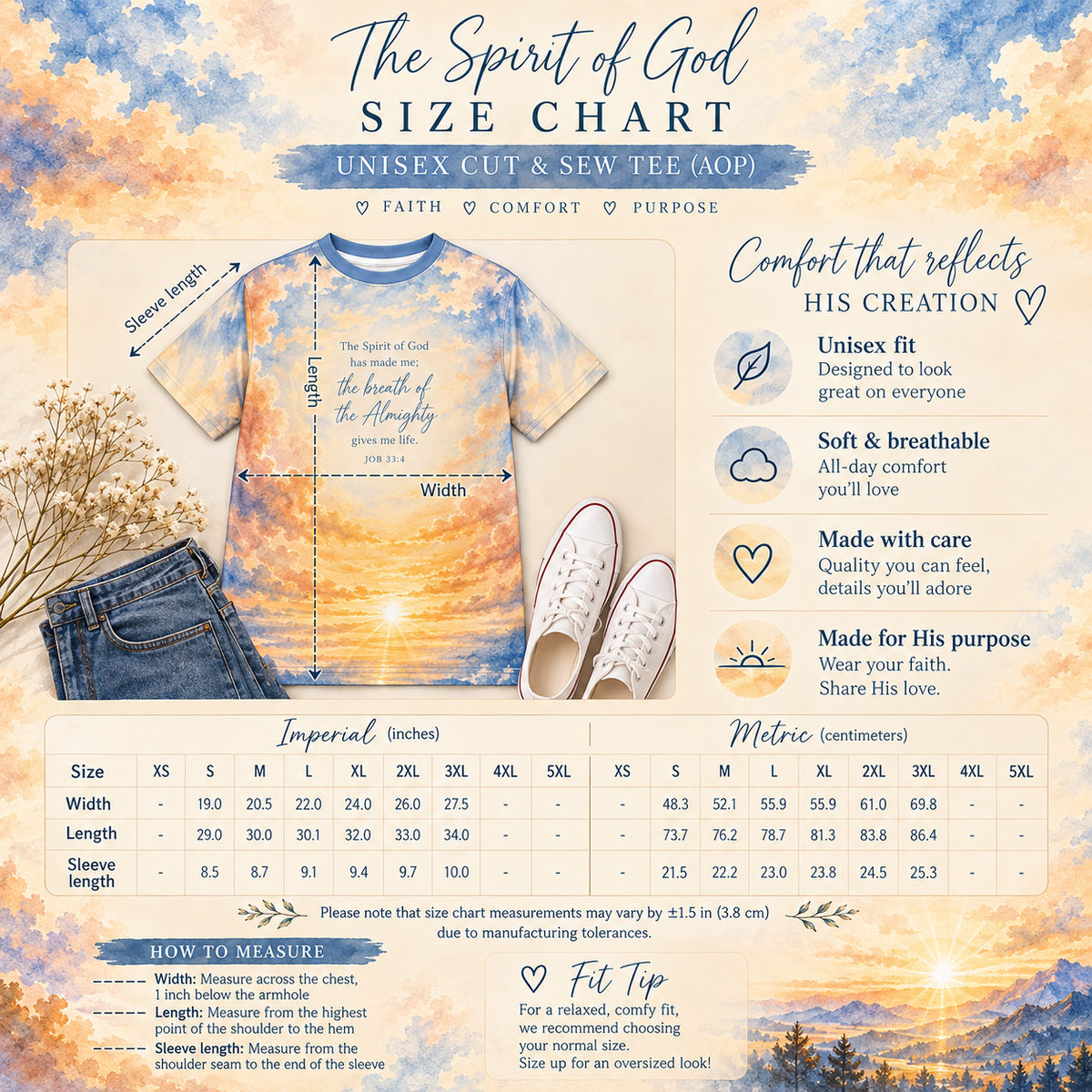 Job 33:4 Scripture Tee | Breath of the Almighty - Heavenly Treasures