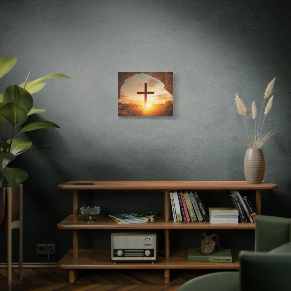 Hope at Daybreak – Sunrise Cross Canvas Wall Art