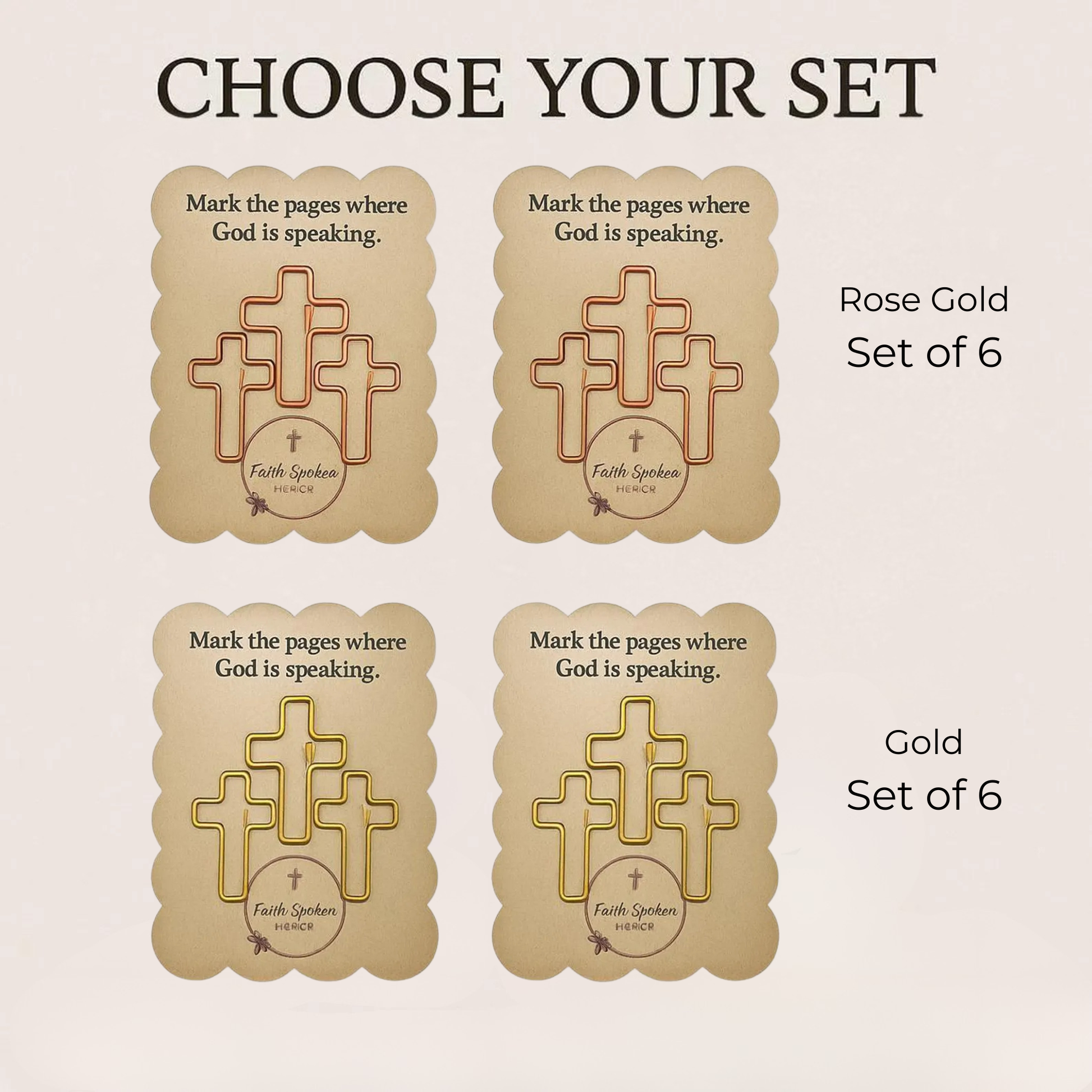 Cross Paperclips – Christian Planner & Bible Journal Accessories Encouragement Gift Mini Faith Reminders - Heavenly Treasures