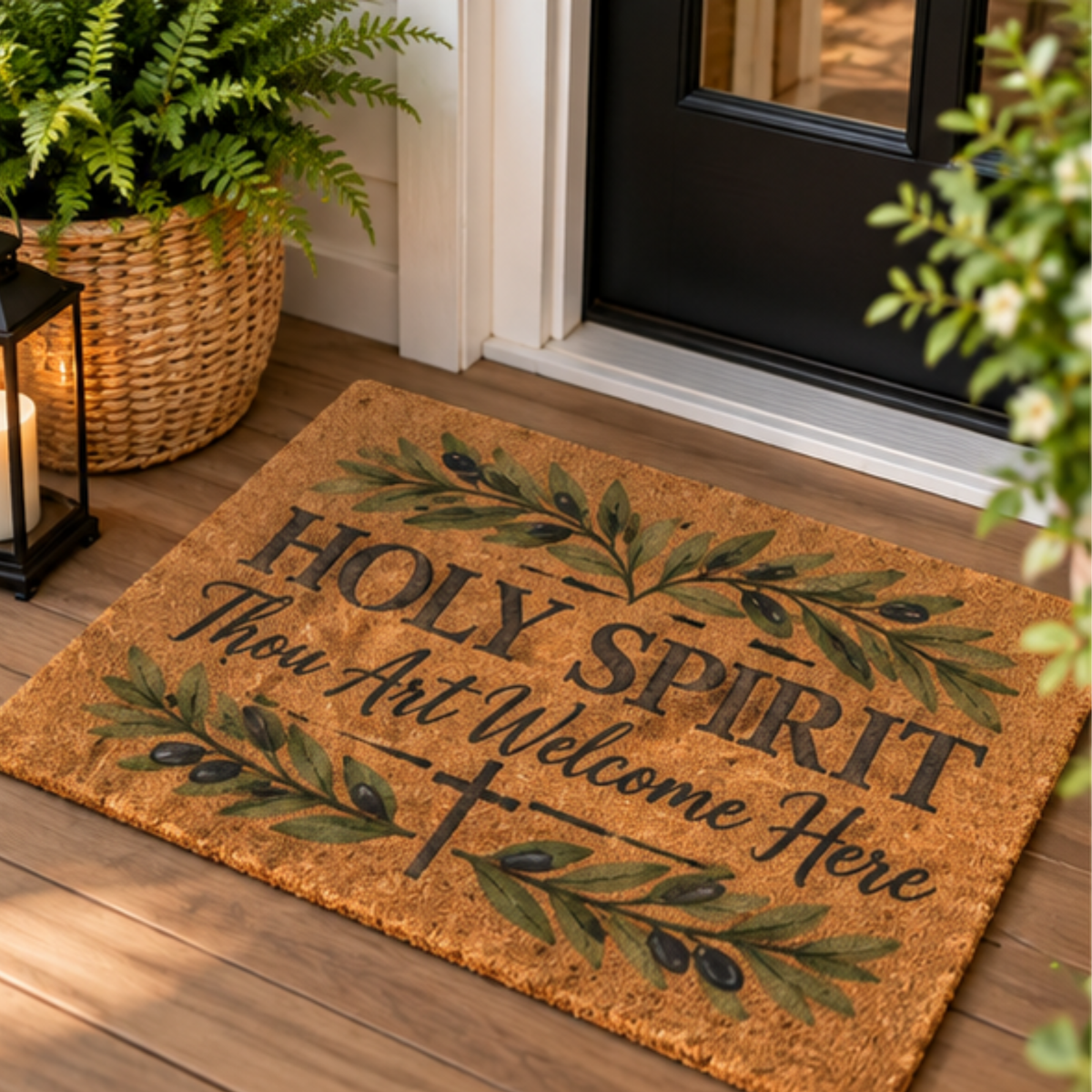Holy Spirit Thou Art Welcome Here | Christian Coco Doormat
