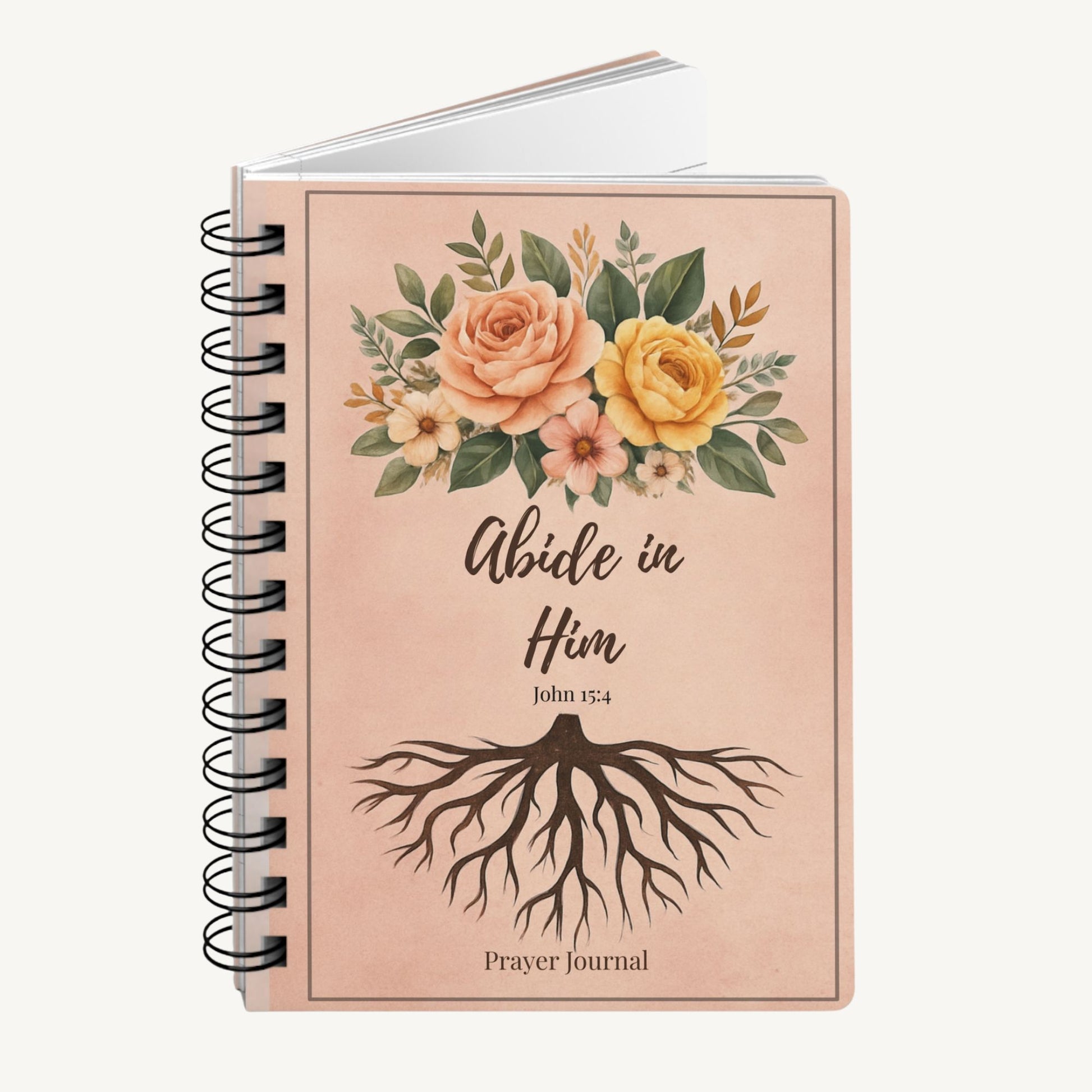 Abide in Him Christian Journal – John 15:4 Prayer & Devotional Notebook, Faith Gift for Women - Heavenly Treasures