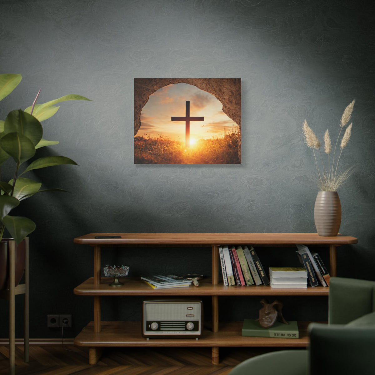 Hope at Daybreak – Sunrise Cross Canvas Wall Art