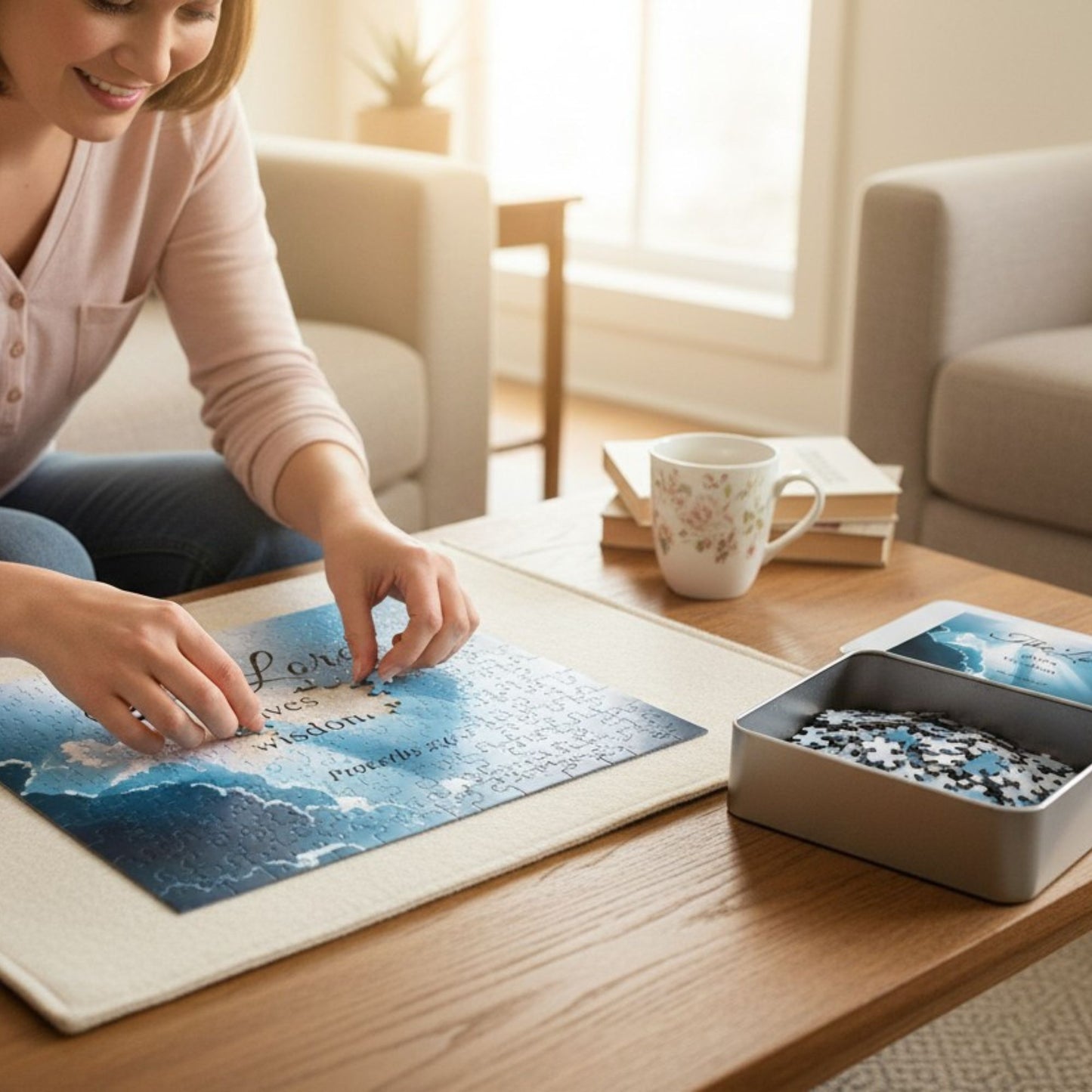 “The Lord Gives Wisdom” Christian Puzzle Proverbs 2:6 Scripture Jigsaw Inspirational Gift Idea - Heavenly Treasures