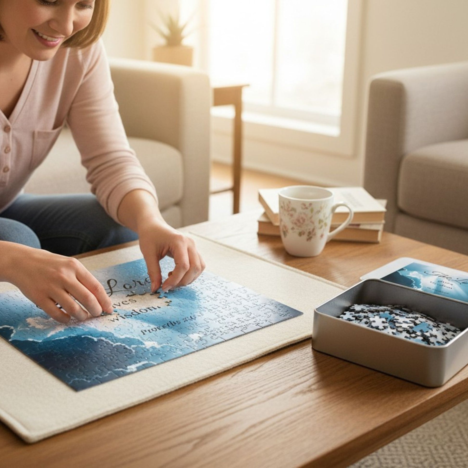 “The Lord Gives Wisdom” Christian Puzzle Proverbs 2:6 Scripture Jigsaw Inspirational Gift Idea - Heavenly Treasures