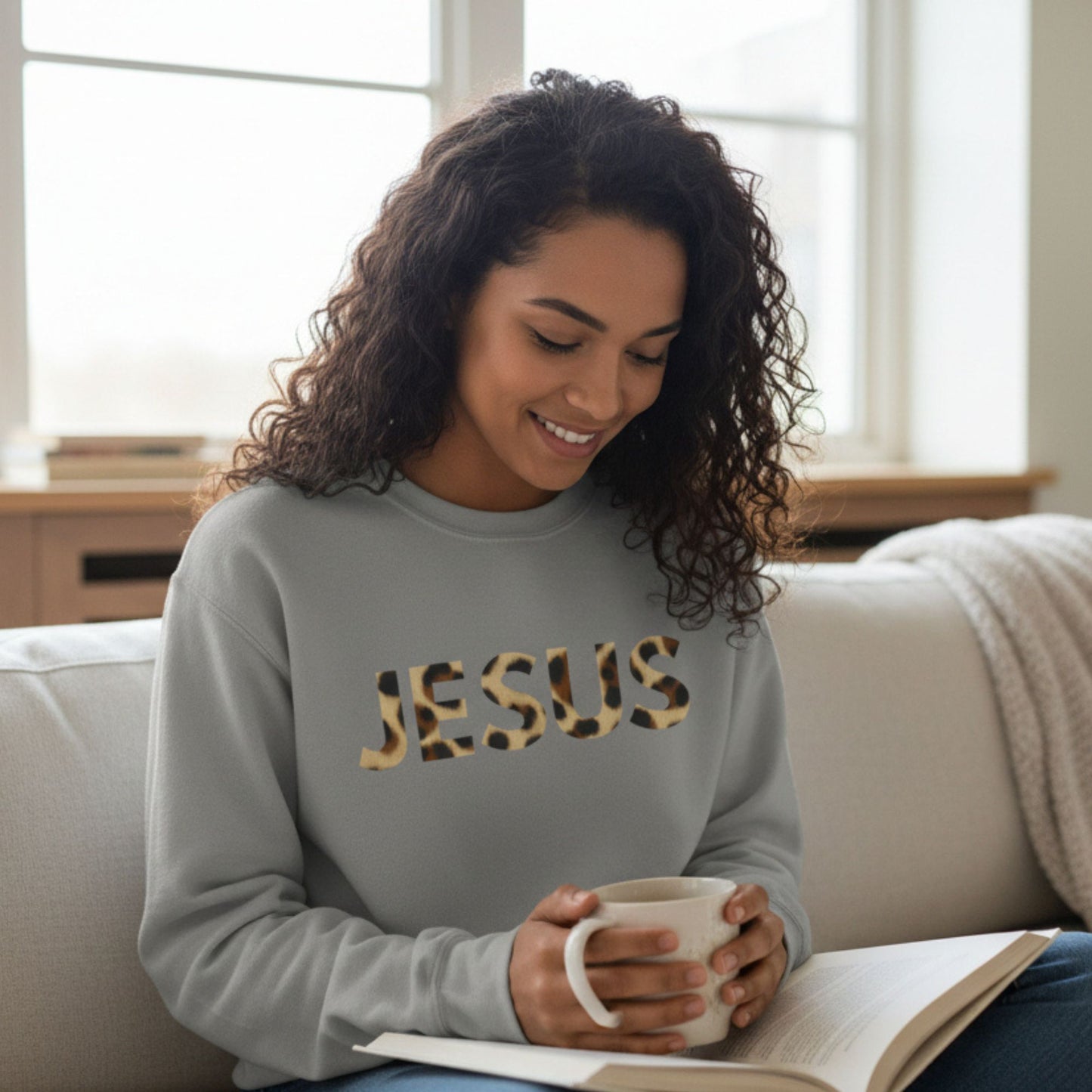 Jesus Leopard Print Christian T Shirt Faith Based Inspirational Unisex Tee - Heavenly Treasures