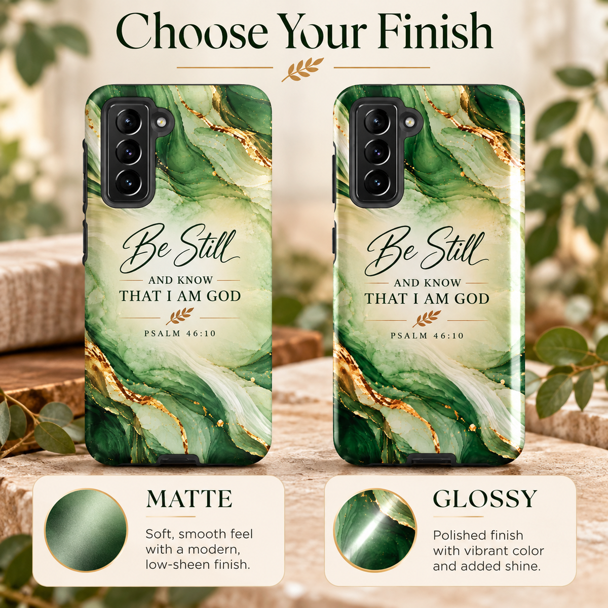 Be Still and Know Psalm 46:10 Samsung Galaxy Case - Heavenly Treasures