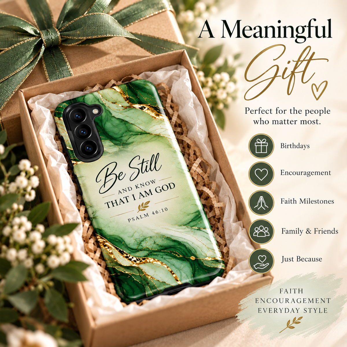 Be Still and Know Psalm 46:10 Samsung Galaxy Case - Heavenly Treasures