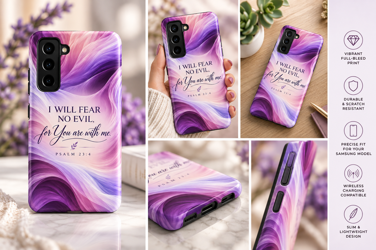 “I Will Fear No Evil” | Psalm 23:4 | Christian Galaxy Case - Heavenly Treasures