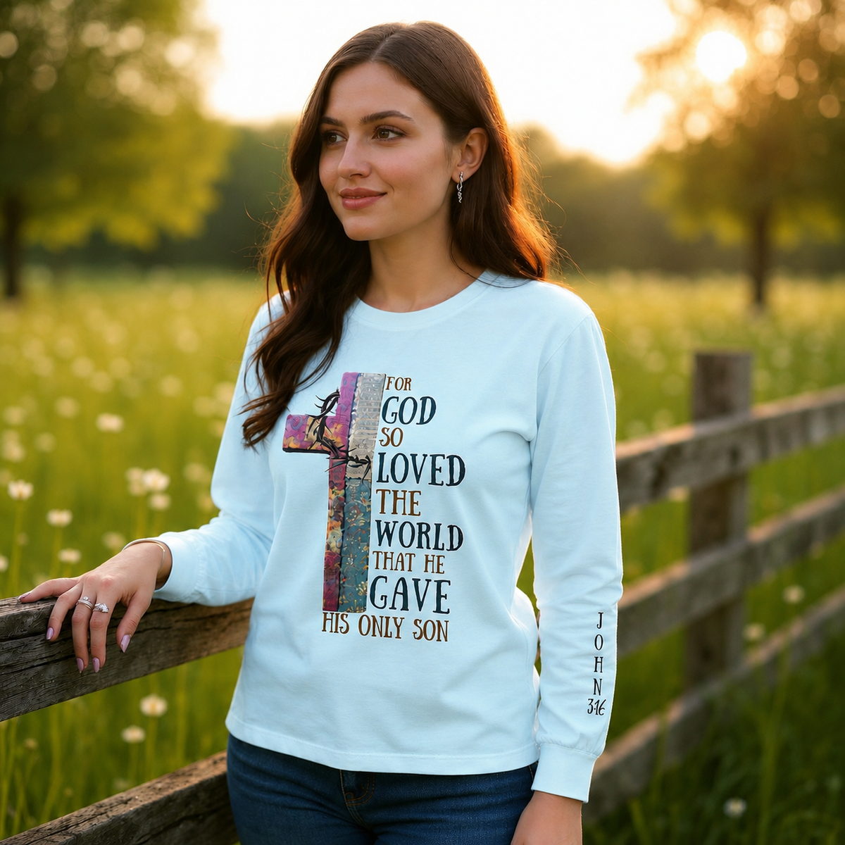 So God So Loved the World Christian T-Shirt • John 3:16 Shirt • Faith Graphic Tee for Women & Men • Bible Verse Tee • Christian Gift Idea - Heavenly Treasures