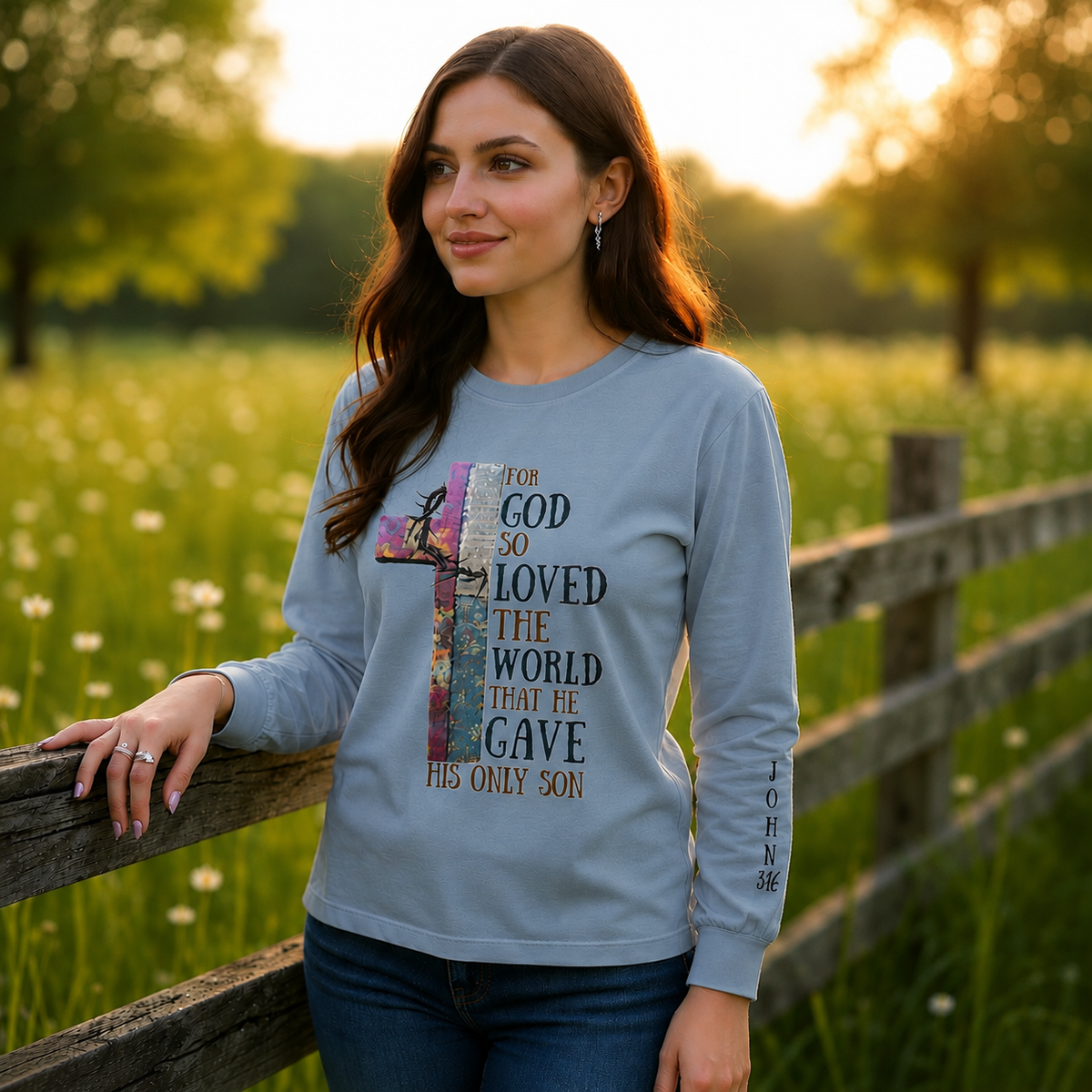 So God So Loved the World Christian T-Shirt • John 3:16 Shirt • Faith Graphic Tee for Women & Men • Bible Verse Tee • Christian Gift Idea - Heavenly Treasures
