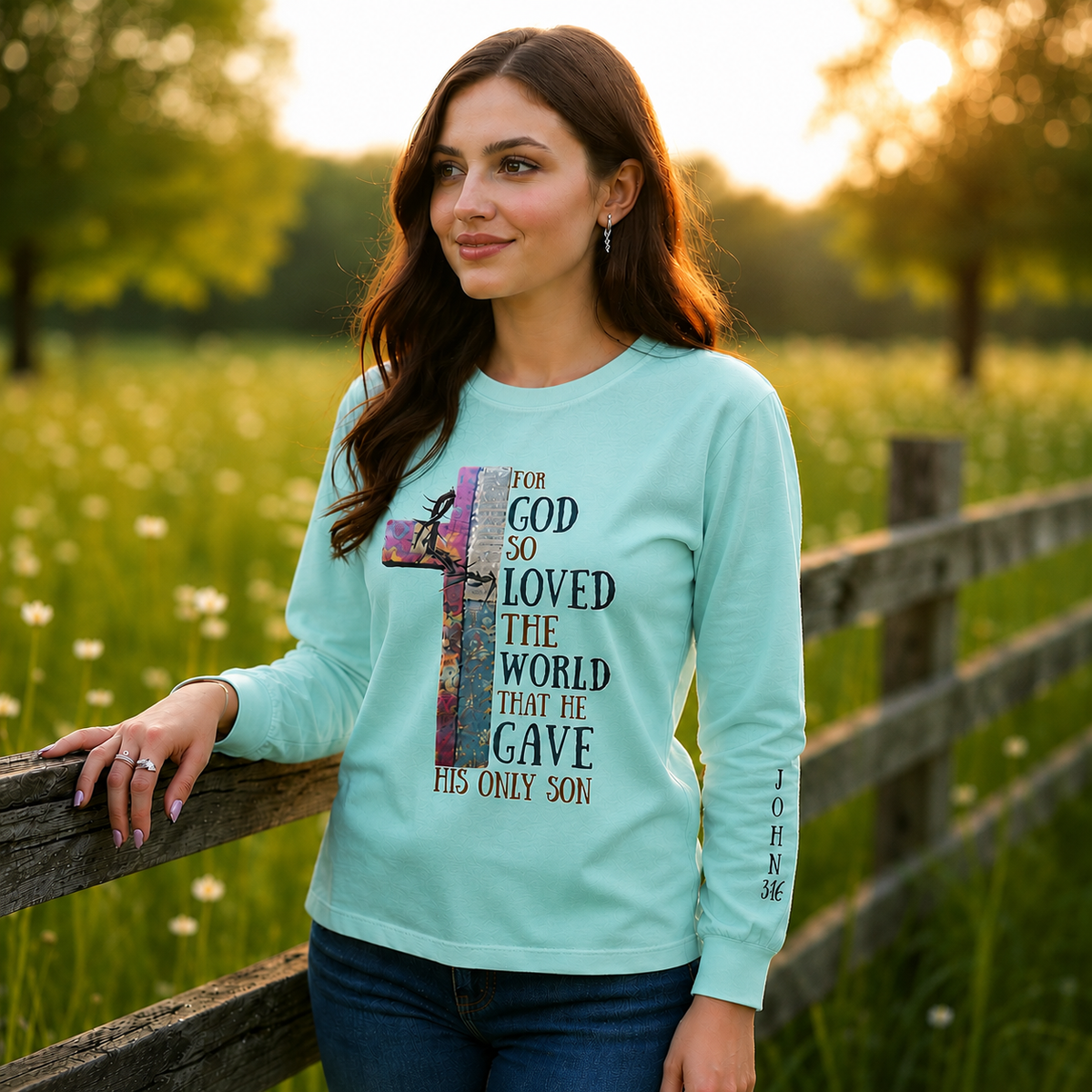 So God So Loved the World Christian T-Shirt • John 3:16 Shirt • Faith Graphic Tee for Women & Men • Bible Verse Tee • Christian Gift Idea - Heavenly Treasures