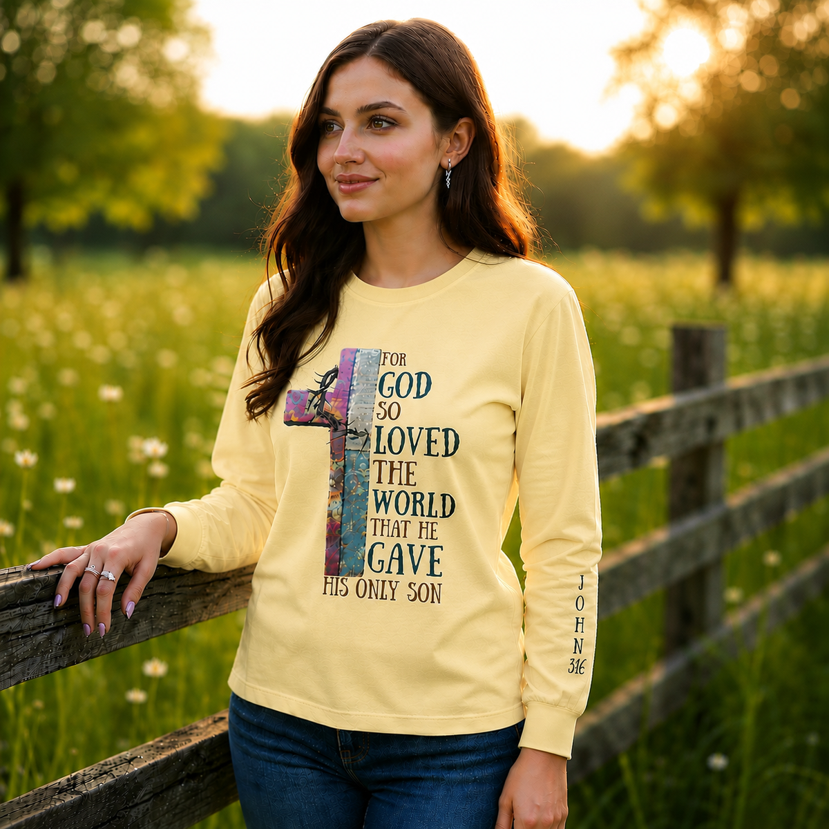 So God So Loved the World Christian T-Shirt • John 3:16 Shirt • Faith Graphic Tee for Women & Men • Bible Verse Tee • Christian Gift Idea - Heavenly Treasures