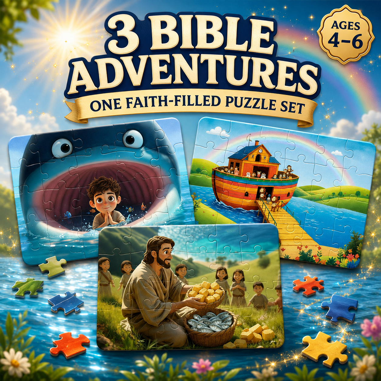 Faith Based Puzzle for Kids Ages 4–6