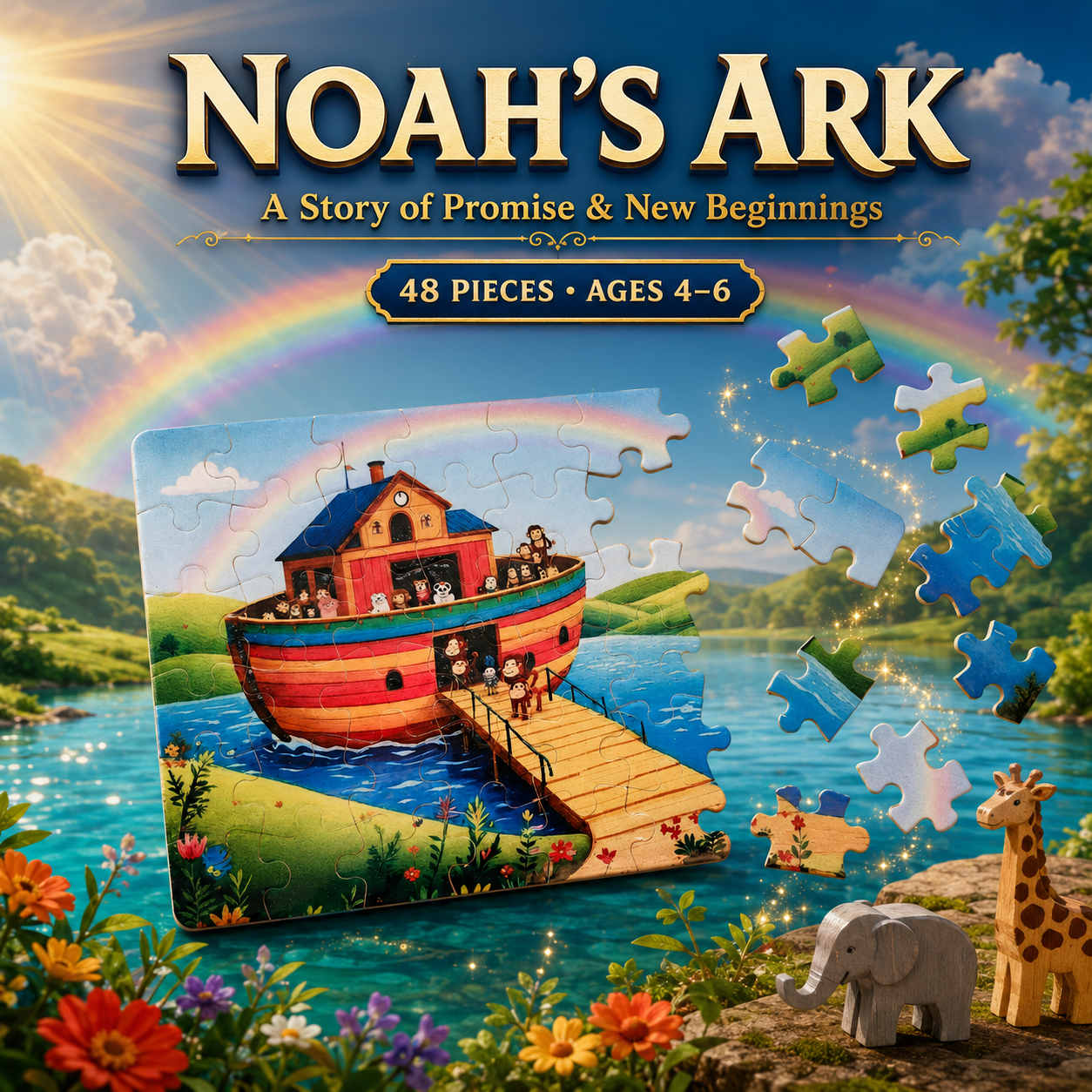 Noah's Ark 48-piece puzzle for kids