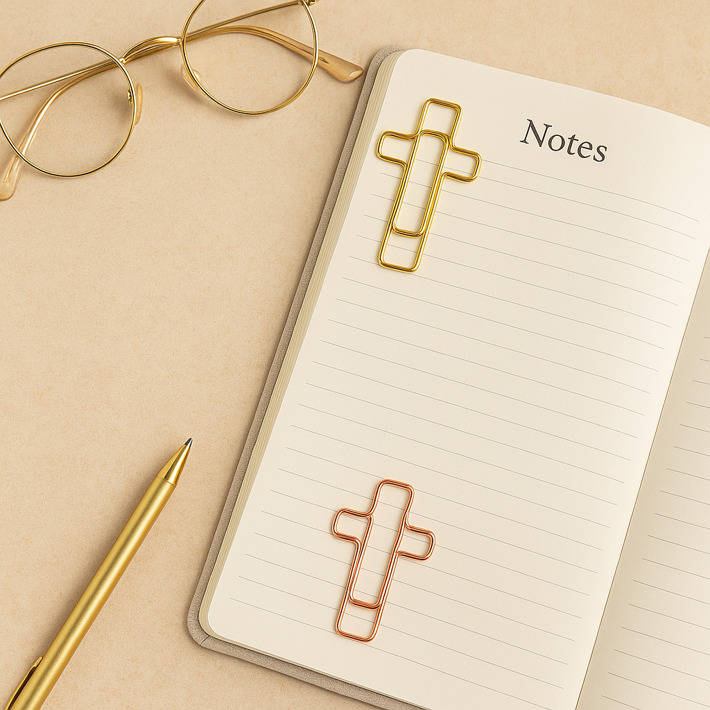 Cross Paperclips – Christian Planner & Bible Journal Accessories Encouragement Gift Mini Faith Reminders - Heavenly Treasures