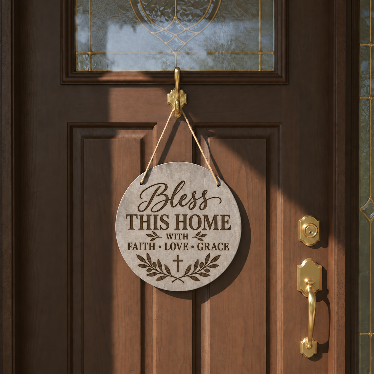 Christian Wall Sign – Scripture Wood Plaque for Faith Home Display