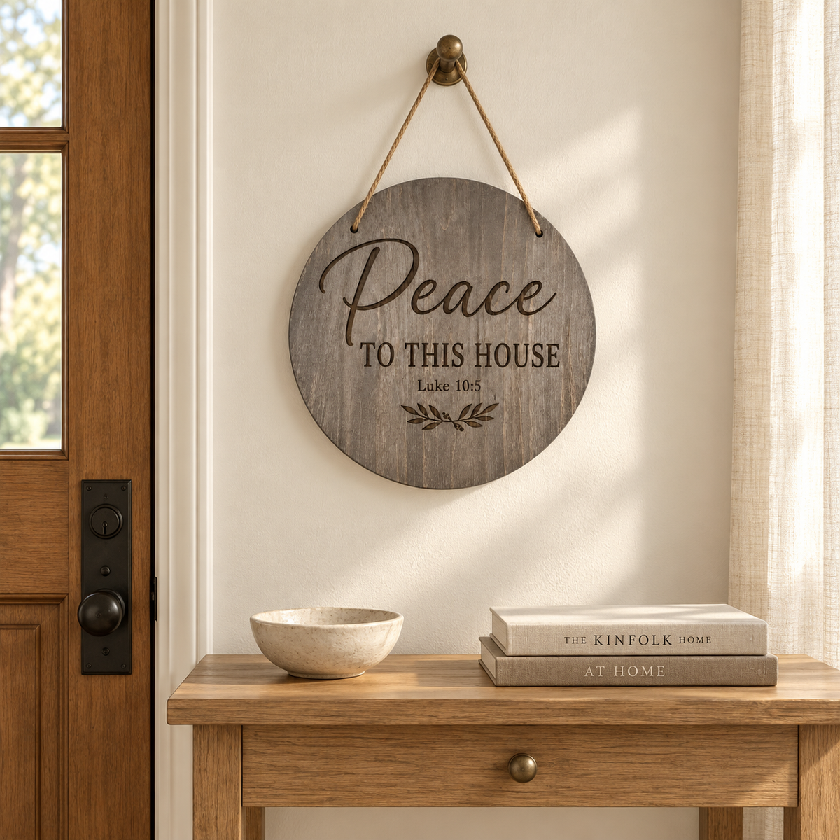 Christian Wall Sign – Scripture Wood Plaque for Faith Home Display
