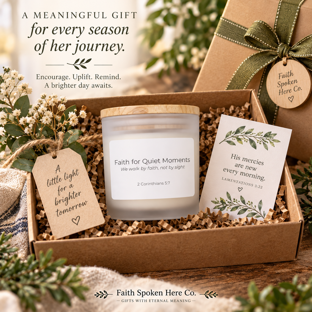 Faith for Quiet Moments Prayer Candle – 2 Corinthians 5:7