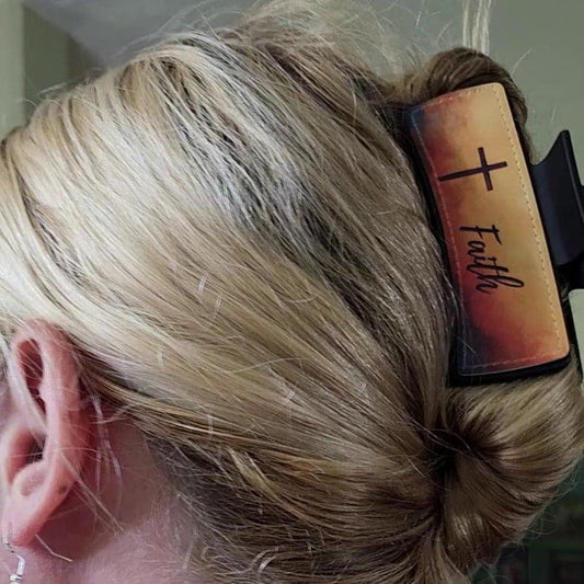 Christian Hair Claw Clip – Scripture Hair Accessories for Women – Bible Verse Claw Clips – Inspirational Faith Gifts – Small Encouragement Gift