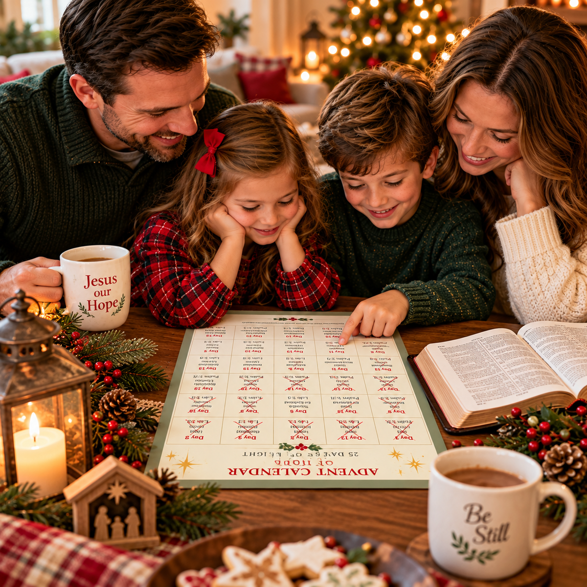 Christian Advent Calendar of Hope | 25-Day Printable
