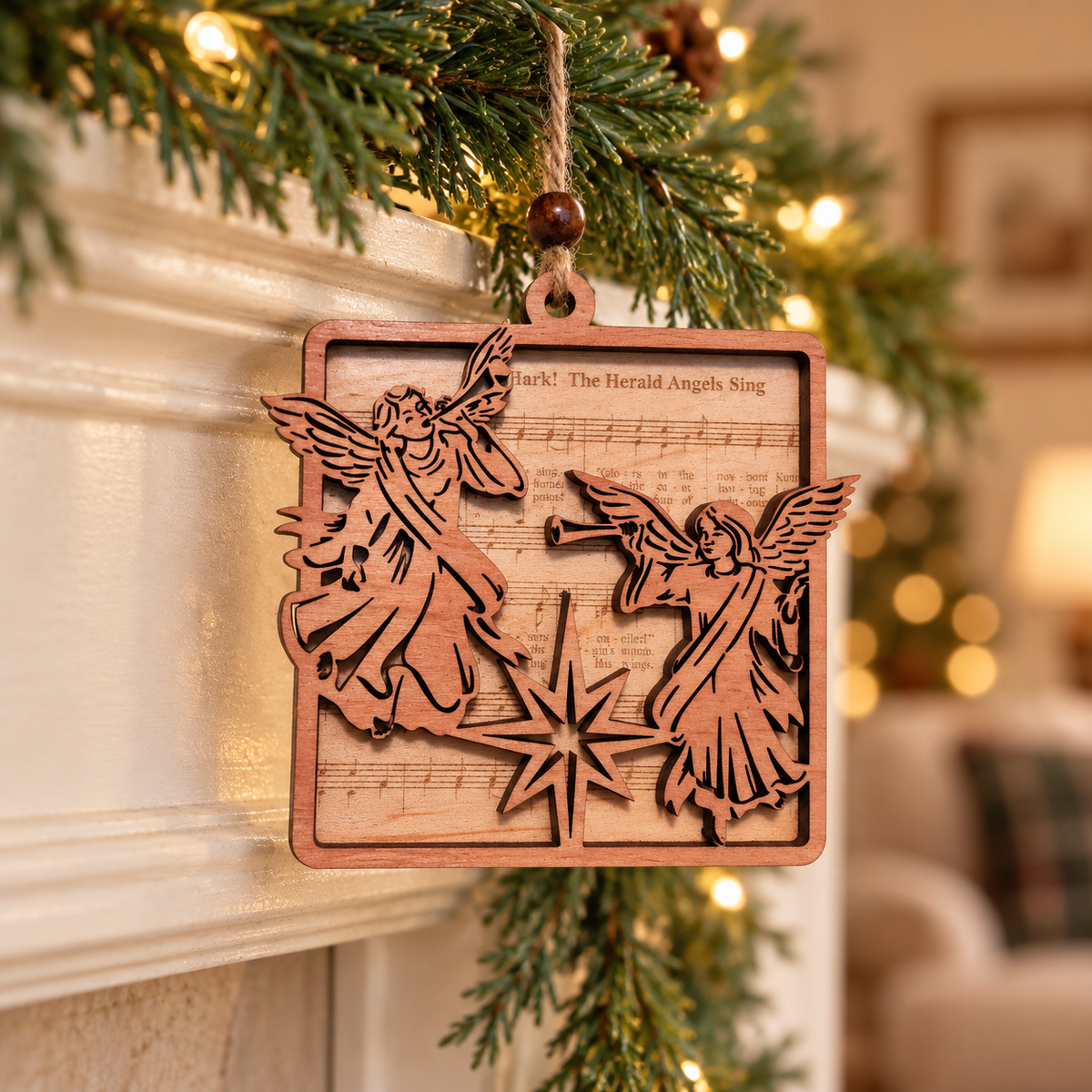 Handmade Wood Nativity Ornaments | Maple & Cherry - Heavenly Treasures