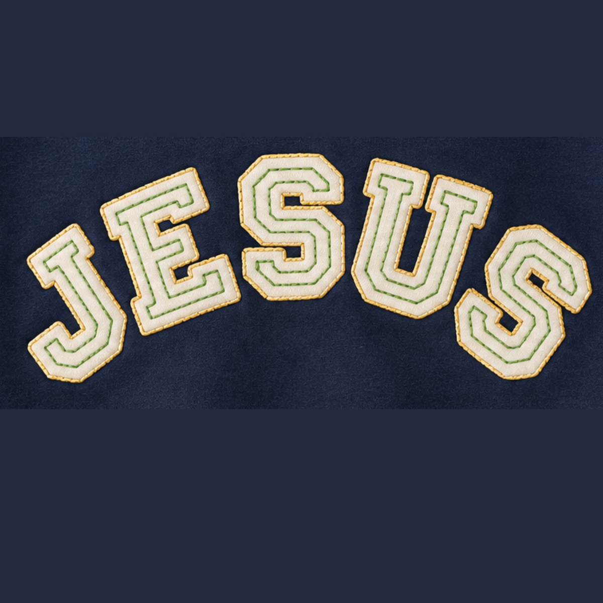 JESUS Appliqué Sweatshirt | Handmade Christian Crewneck