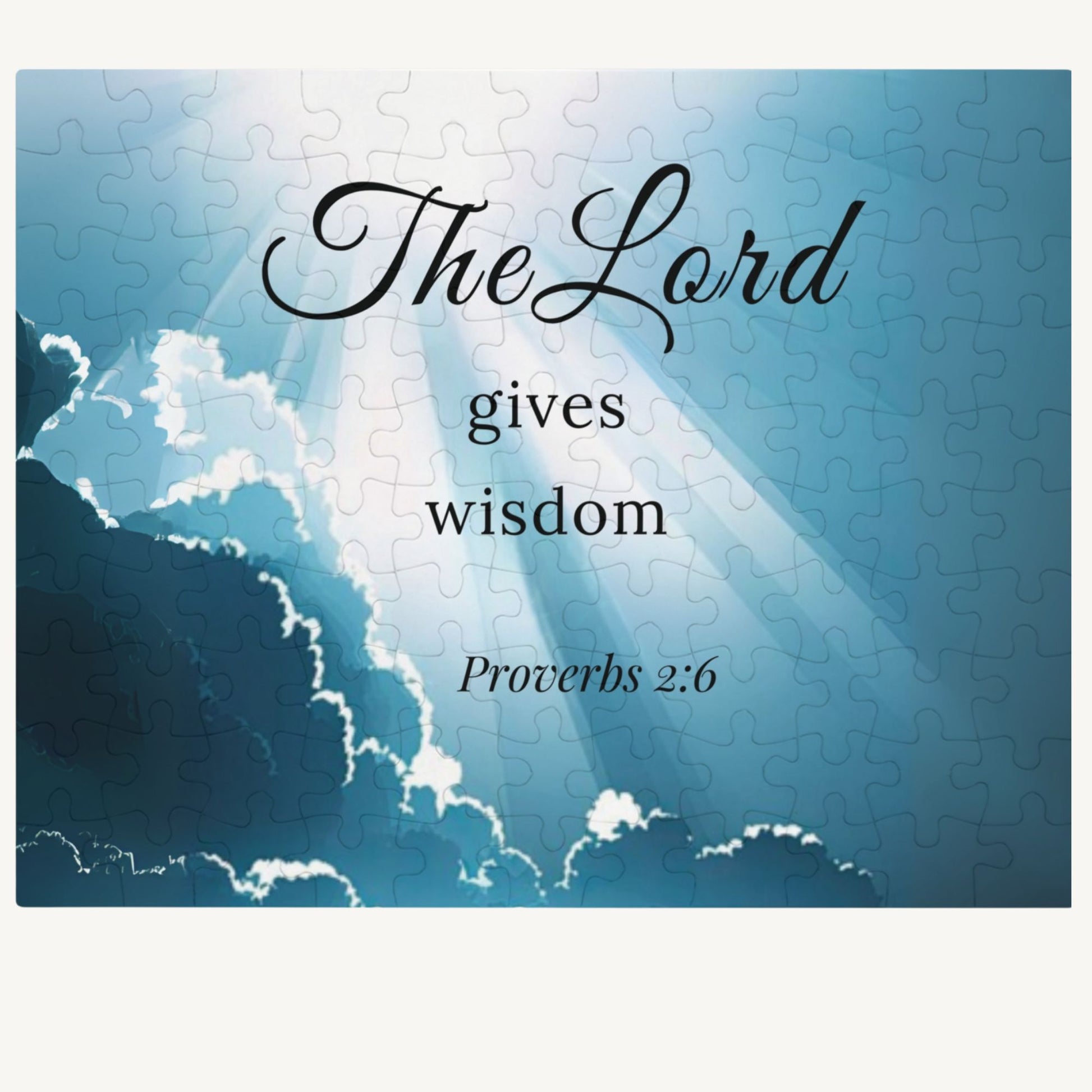 “The Lord Gives Wisdom” Christian Puzzle Proverbs 2:6 Scripture Jigsaw Inspirational Gift Idea - Heavenly Treasures