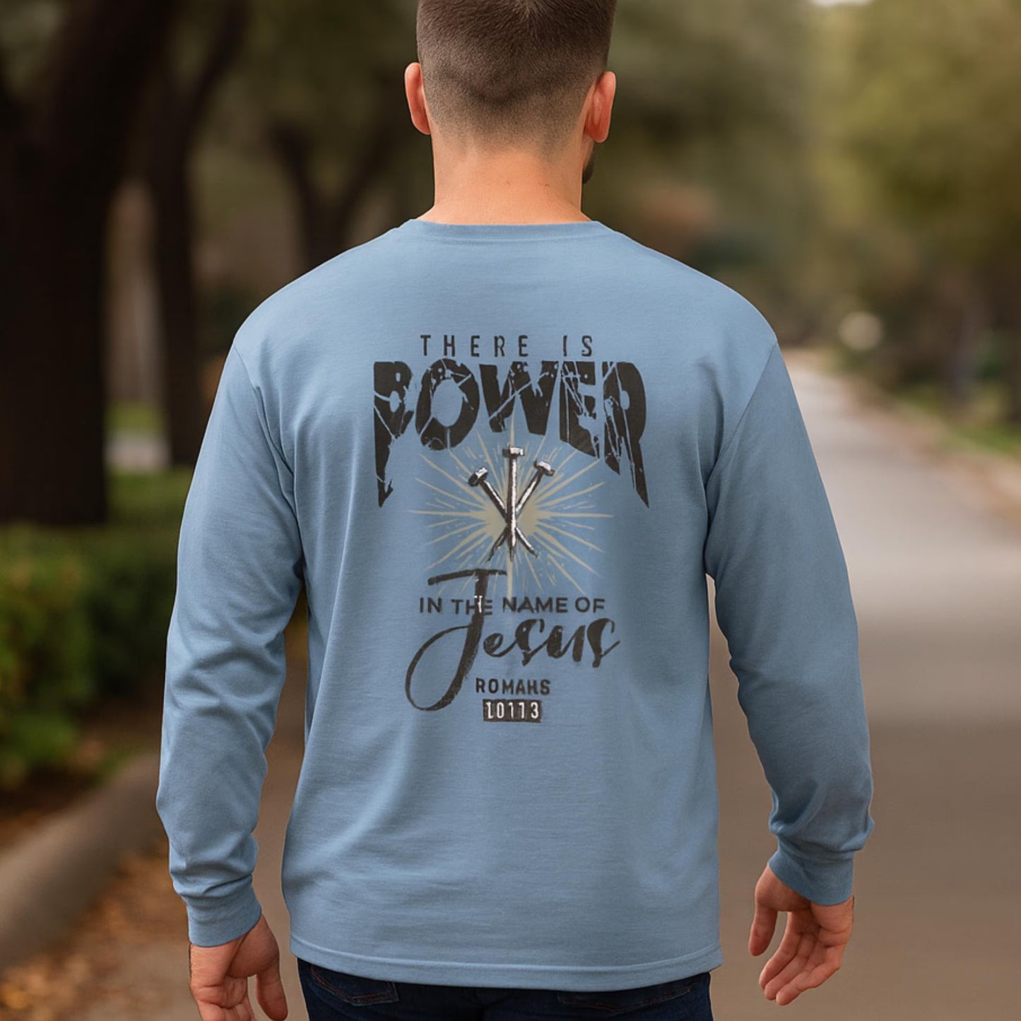 There Is Power in the Name of Jesus Tee – Christian Faith Shirt for Men - Heavenly Treasures