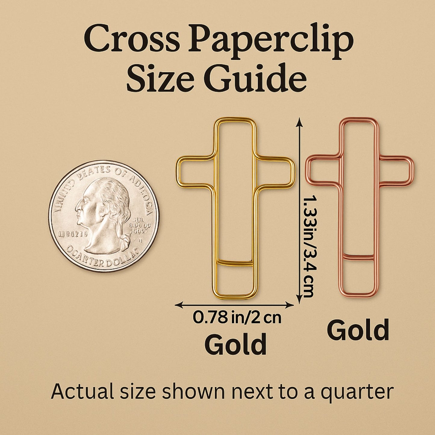 Cross Paperclips – Christian Planner & Bible Journal Accessories Encouragement Gift Mini Faith Reminders - Heavenly Treasures