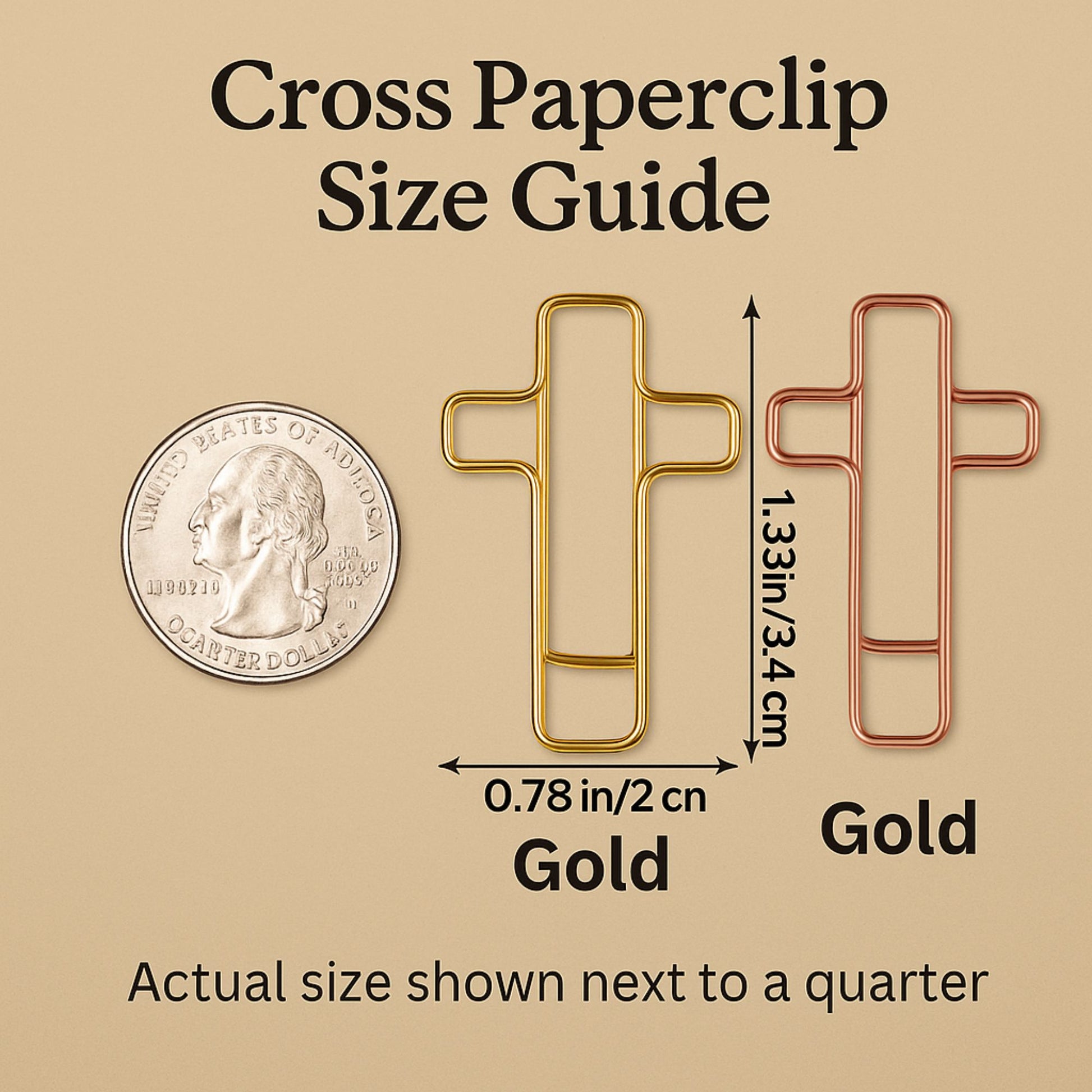Cross Paperclips – Christian Planner & Bible Journal Accessories Encouragement Gift Mini Faith Reminders - Heavenly Treasures