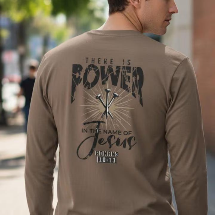 There Is Power in the Name of Jesus Tee – Christian Faith Shirt for Men - Heavenly Treasures