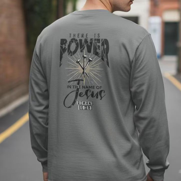 There Is Power in the Name of Jesus Tee – Christian Faith Shirt for Men - Heavenly Treasures