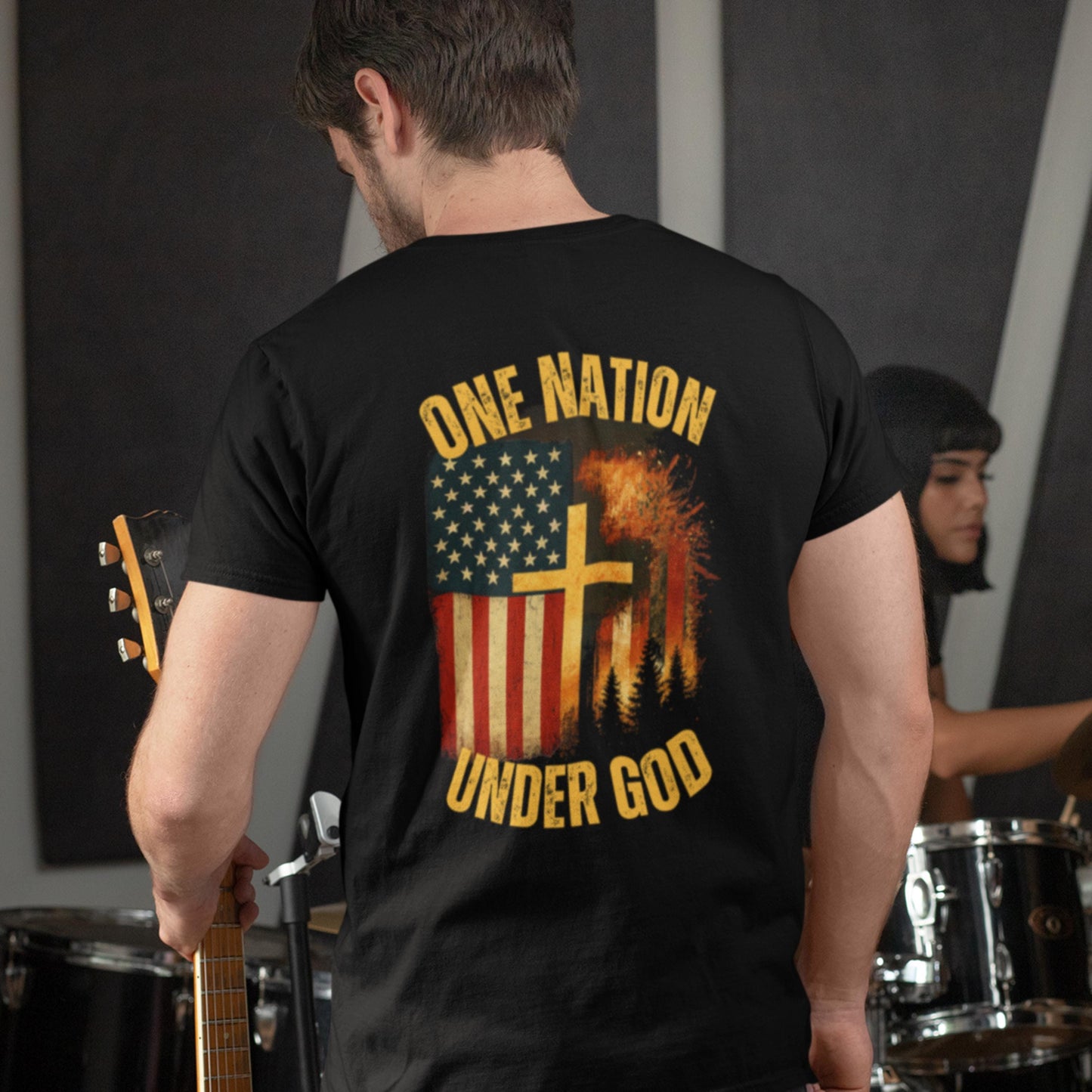 One Nation Under God T-Shirt | Christian Patriotic Faith Tee - Heavenly Treasures