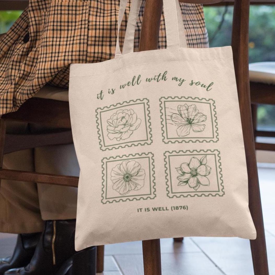 Christian Church Tote Be Still and Know Scripture Canvas Reusable Shopping Bag Inspirational Faith Gift for Women Bible Study Psalm 46 10 - Heavenly Treasures