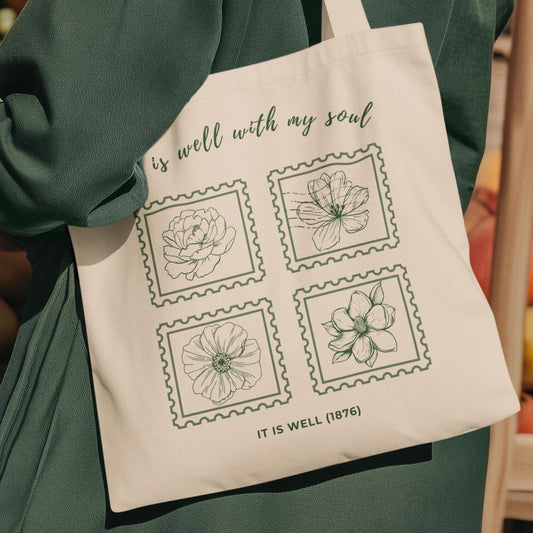 Christian Church Tote Be Still and Know Scripture Canvas Reusable Shopping Bag Inspirational Faith Gift for Women Bible Study Psalm 46 10 - Heavenly Treasures