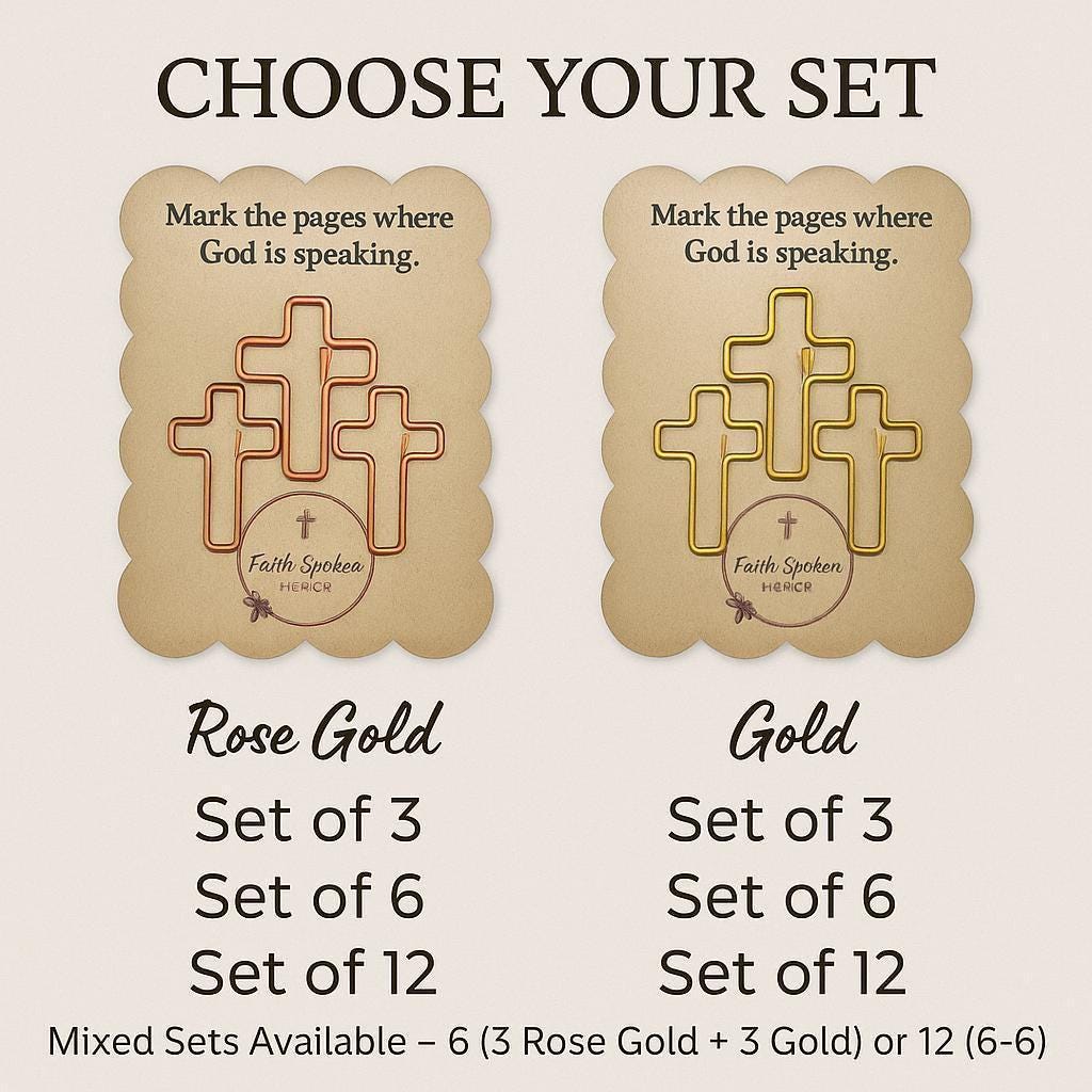 Rose Gold Bookmark Cross Bible Journaling Clip Christian Accessory Desk Organization Faith Based Stationery Supply Teacher Gift Baptism - Heavenly Treasures