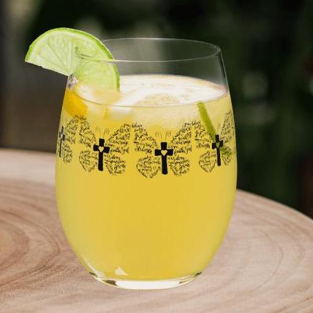 Christian Wine Glass New Believer Gift Butterfly Cross Inspired Words of Faith Religious Drinkware Gift Christmas gift for him gift for her - Heavenly Treasures