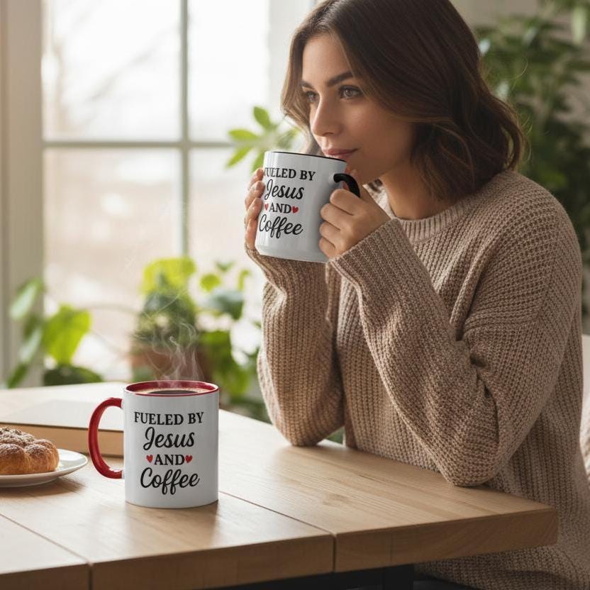 Jesus Coffee Cup Faith Expression Mug Christian Gift Idea Perfect For Devotional Morning Prayer Time Bible Study Group Gift Ceramic Coffee Mug Dishwasher Safe Kitchen Essential Inspirational Christian Women Gift Religious Coffee Lover