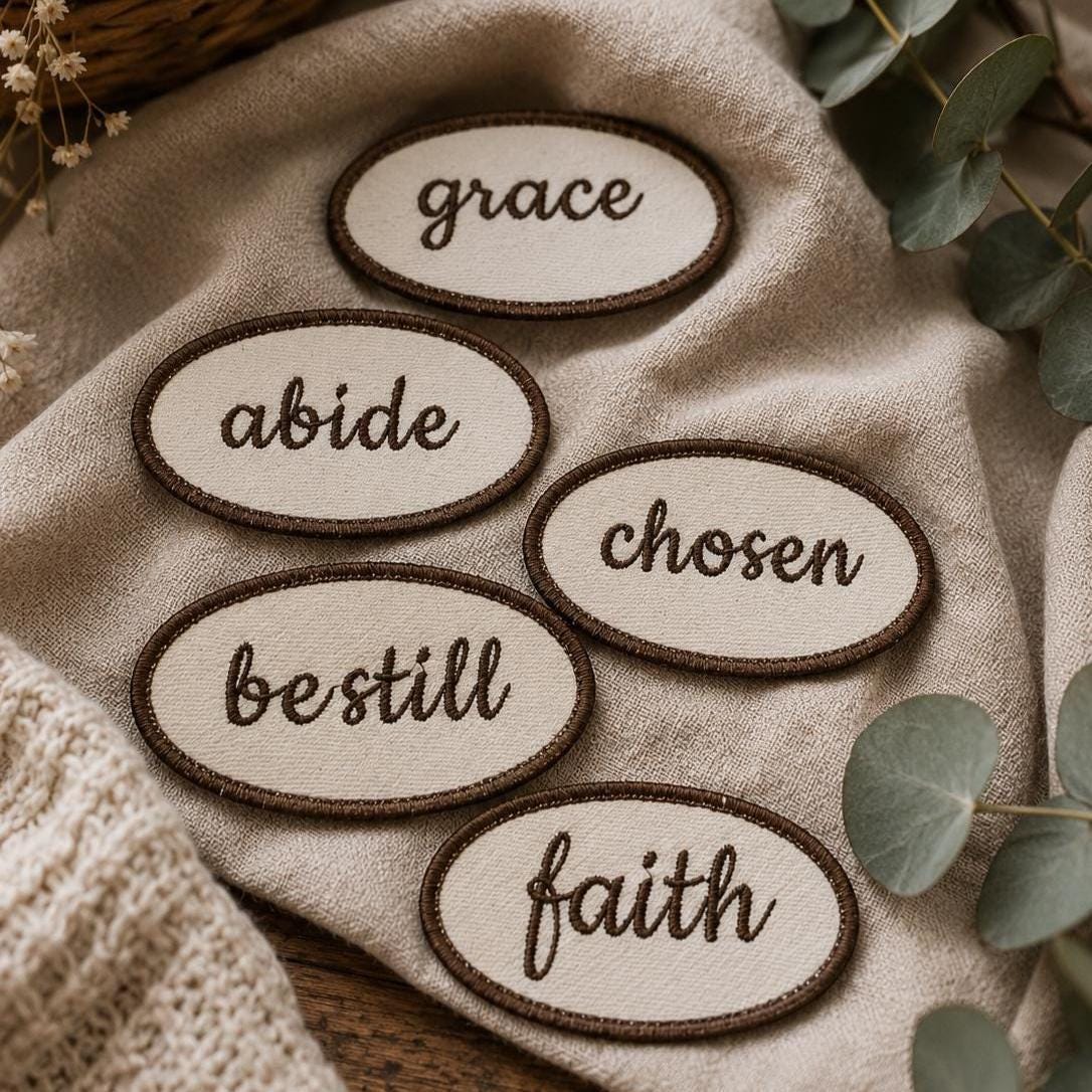 Prayer Partner Gift Christian Friendship Encouragement Present Faith Bundle Women Spiritual Support Collection Handcrafted Wooden Scripture Bookmark Embroidered Abide Patch Iron On Design Pocket Cross Keepsake Daily Reminder Bible Study