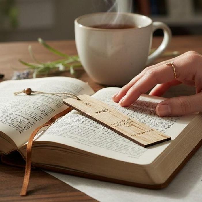Wooden Bible Bookmark – Laser Engraved Scripture Faith Gift