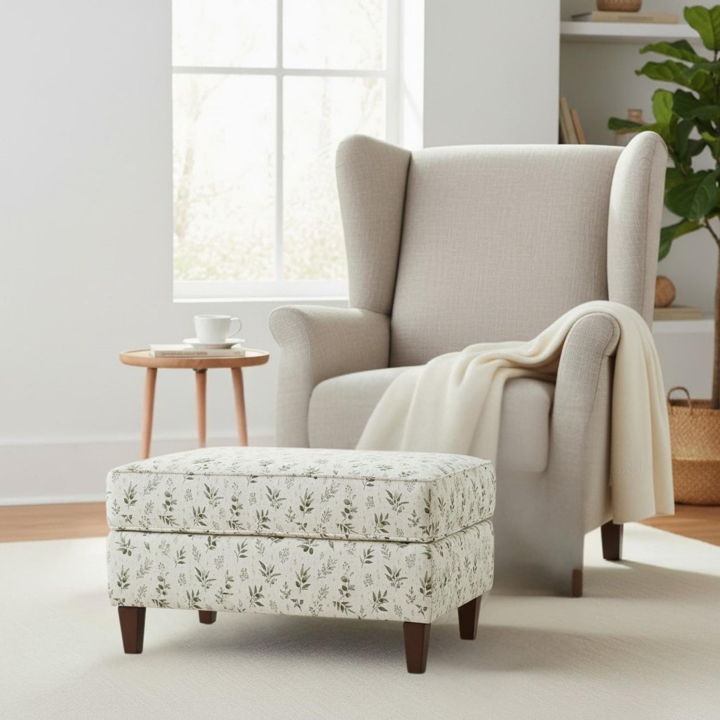 Farmhouse Fabric Yard – Olive Branch Botanical Print on Premium Cotton - Heavenly Treasures