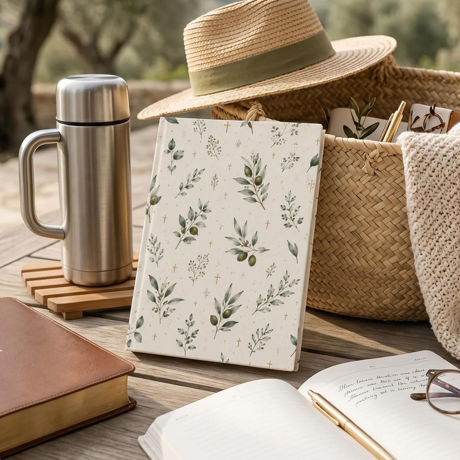 Christian Prayer Journal Hardback Devotional Notebook Botanical Eucalyptus Design Daily Bible Study Companion Scripture Meditation Writing Space Gratitude Entry Pages Women Spiritual Reflection Book Morning Worship Practice Faith Journey